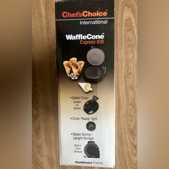 NIB Chef’s Choice International Waffle Cone Express Maker Model 838 - Picture 4 of 5